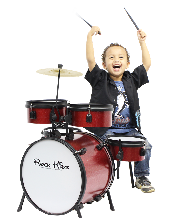 bateria-infantil-rock-kids-rmv-6-vermelha